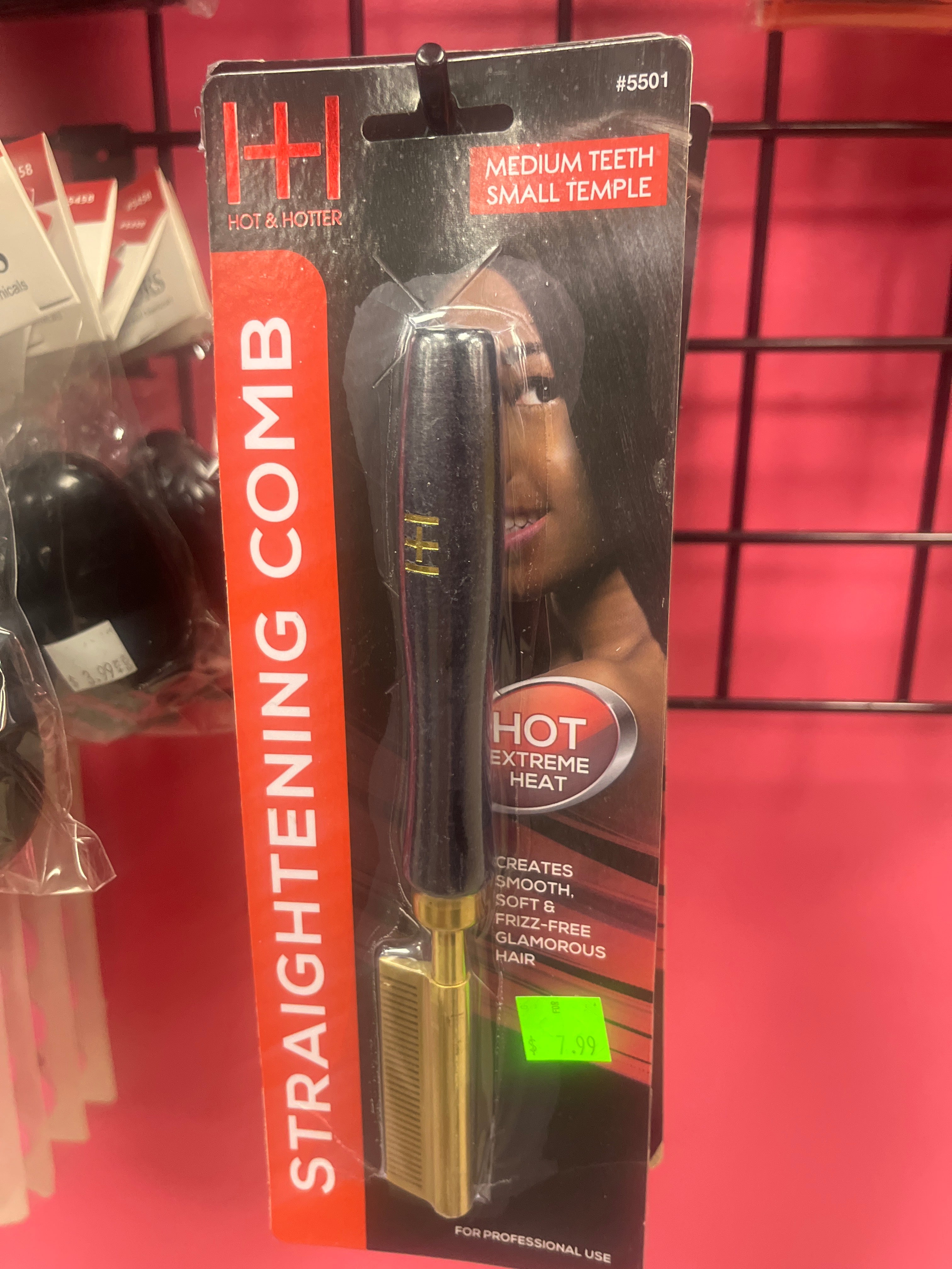 Straightening hot comb