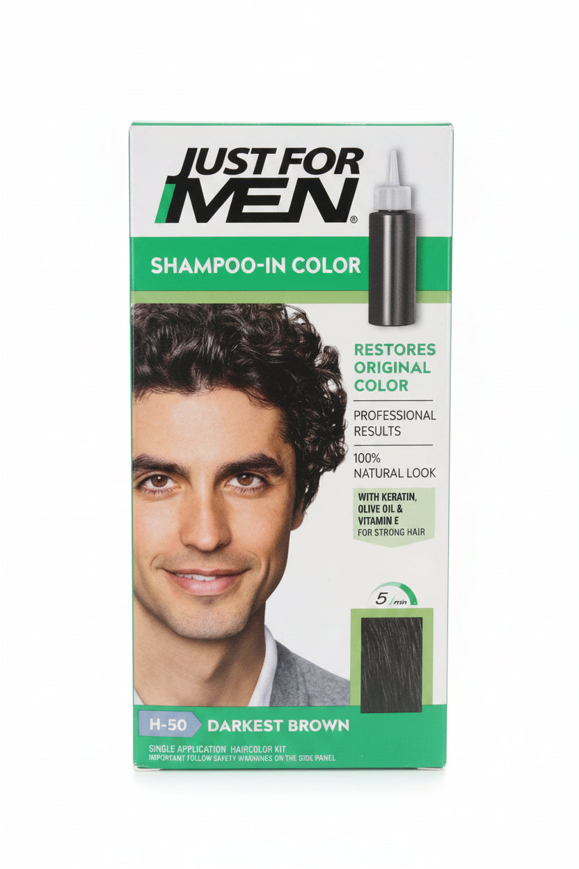 Just for men shampoo in color-darkest