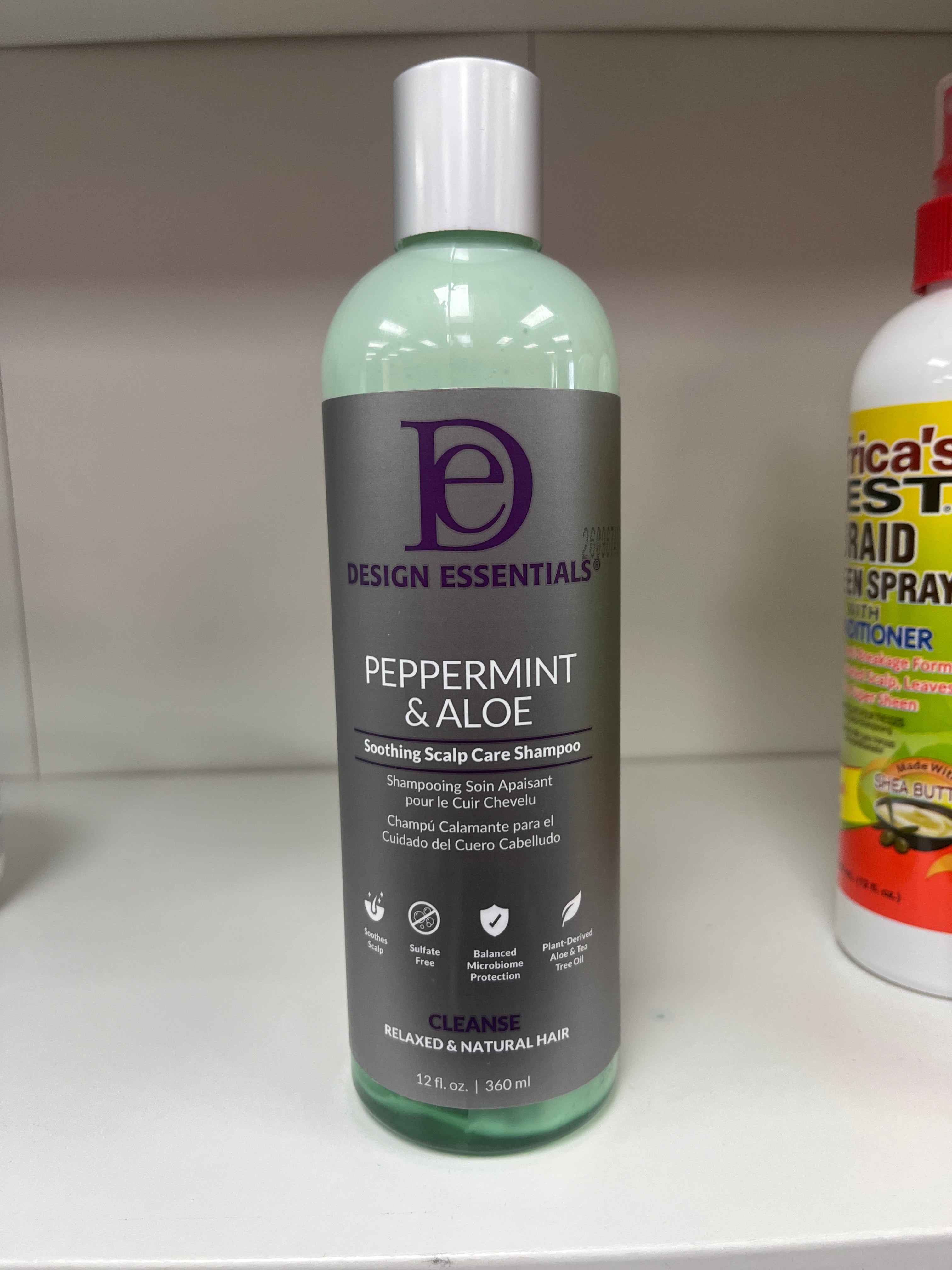 Design essentials-peppermint and aloe soothing scalp care shampoo