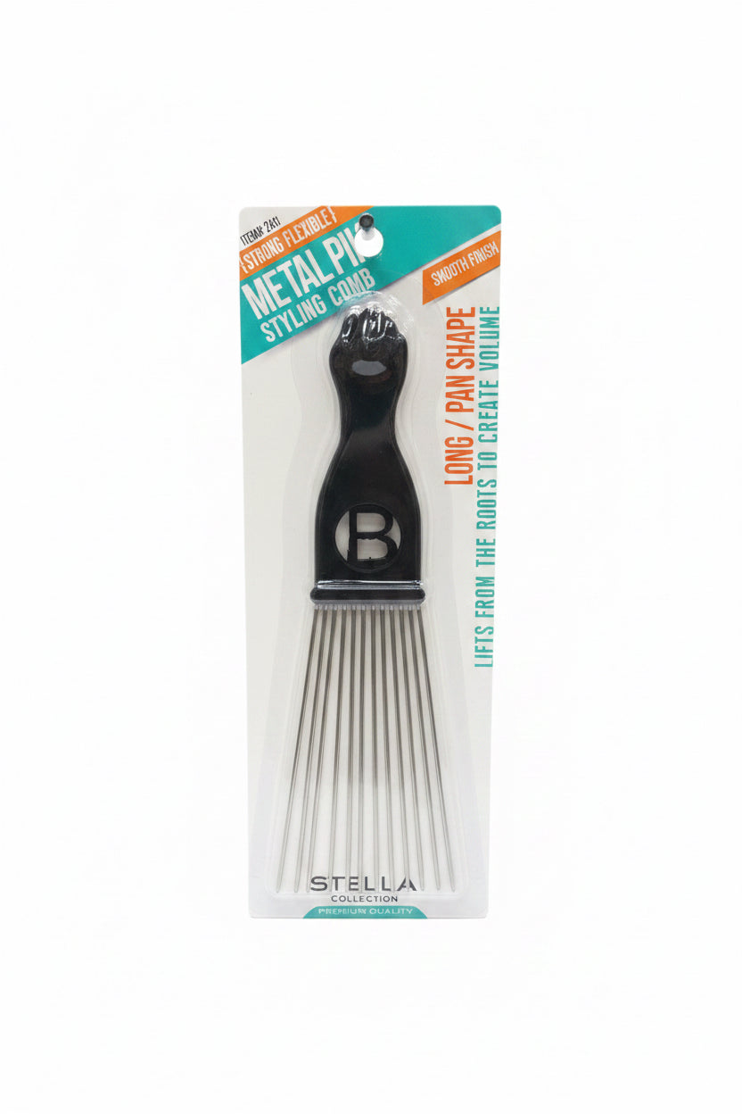 Long Metal pick styling comb