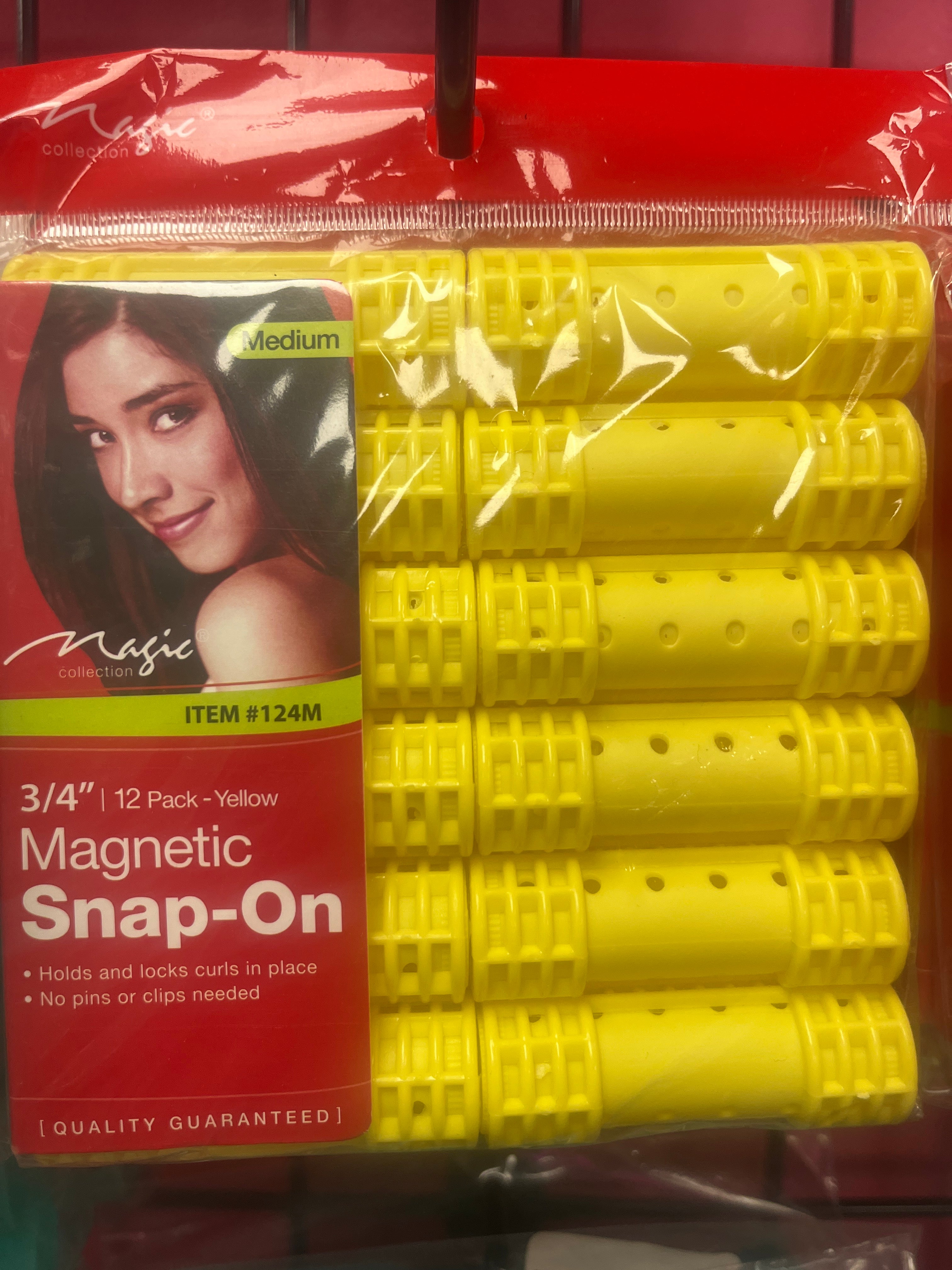 Magnetic snap on 3/4 inch rollers
