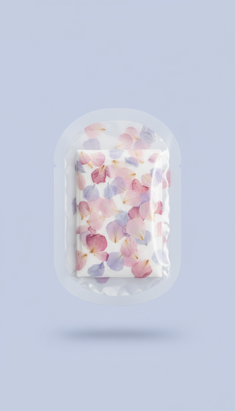 Petal veil sheet mask infused with rose extract