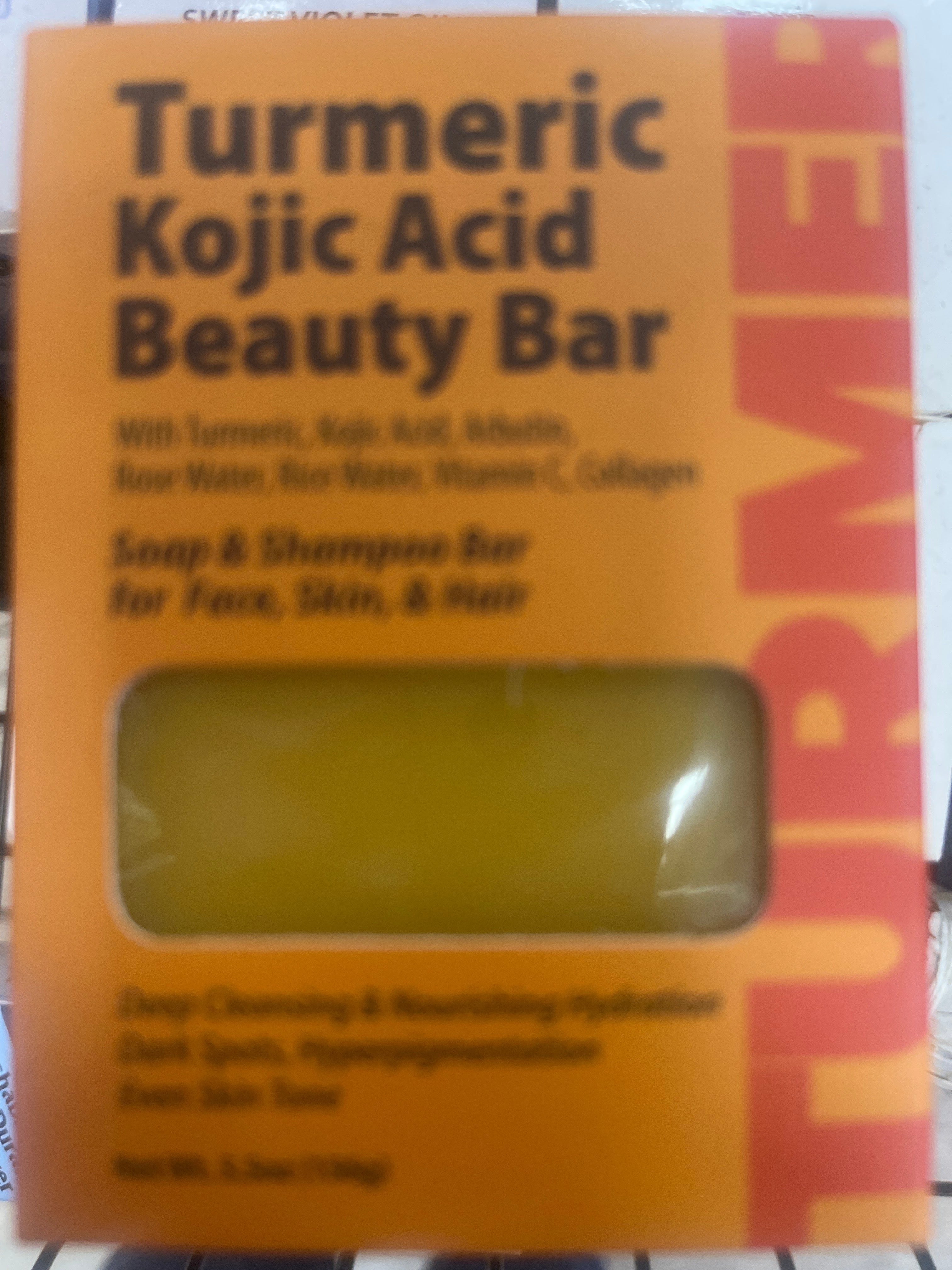 Tumeric and kojic acid beauty bar