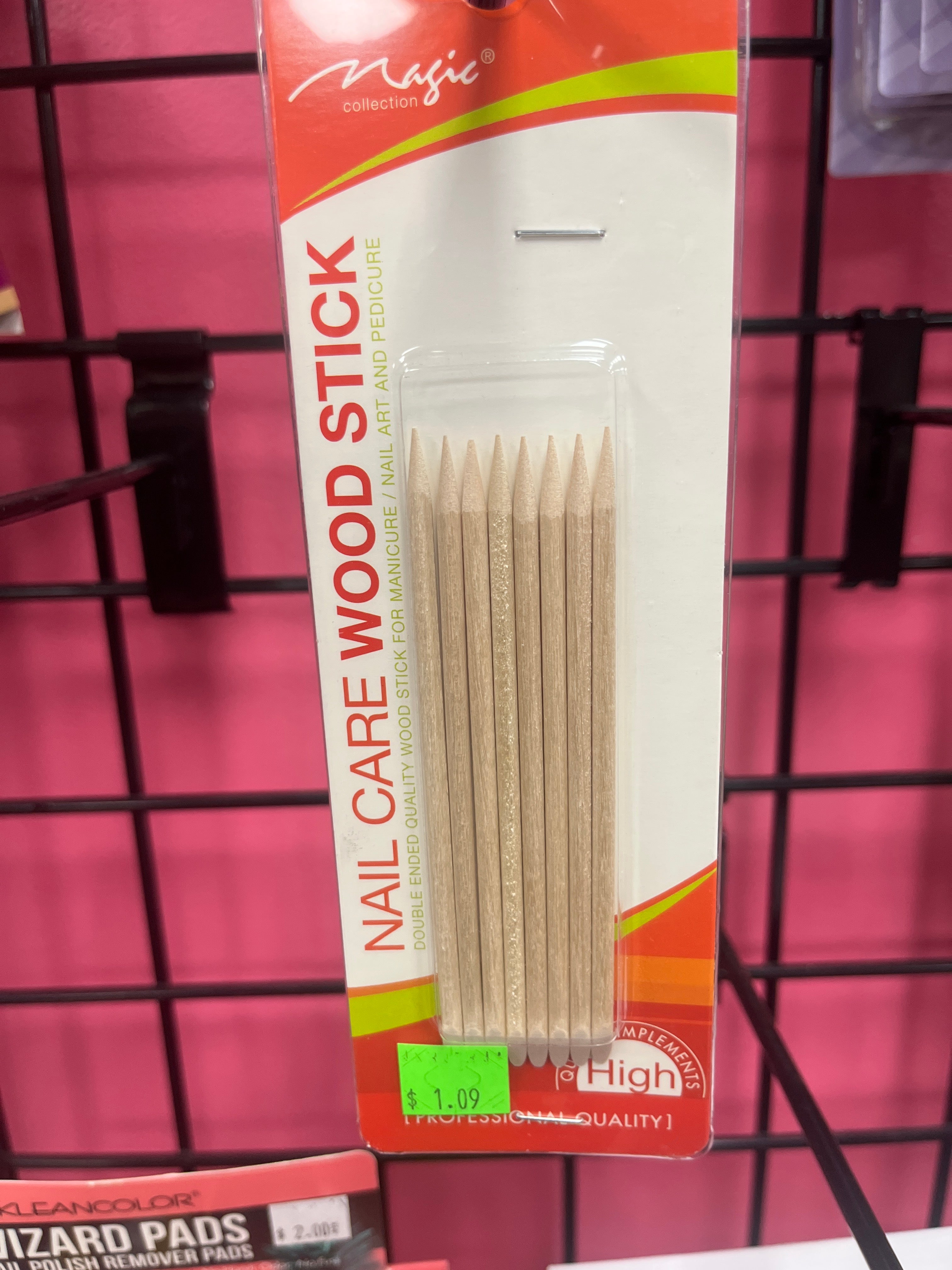 Nail care wood stick cuticle pusher ￼