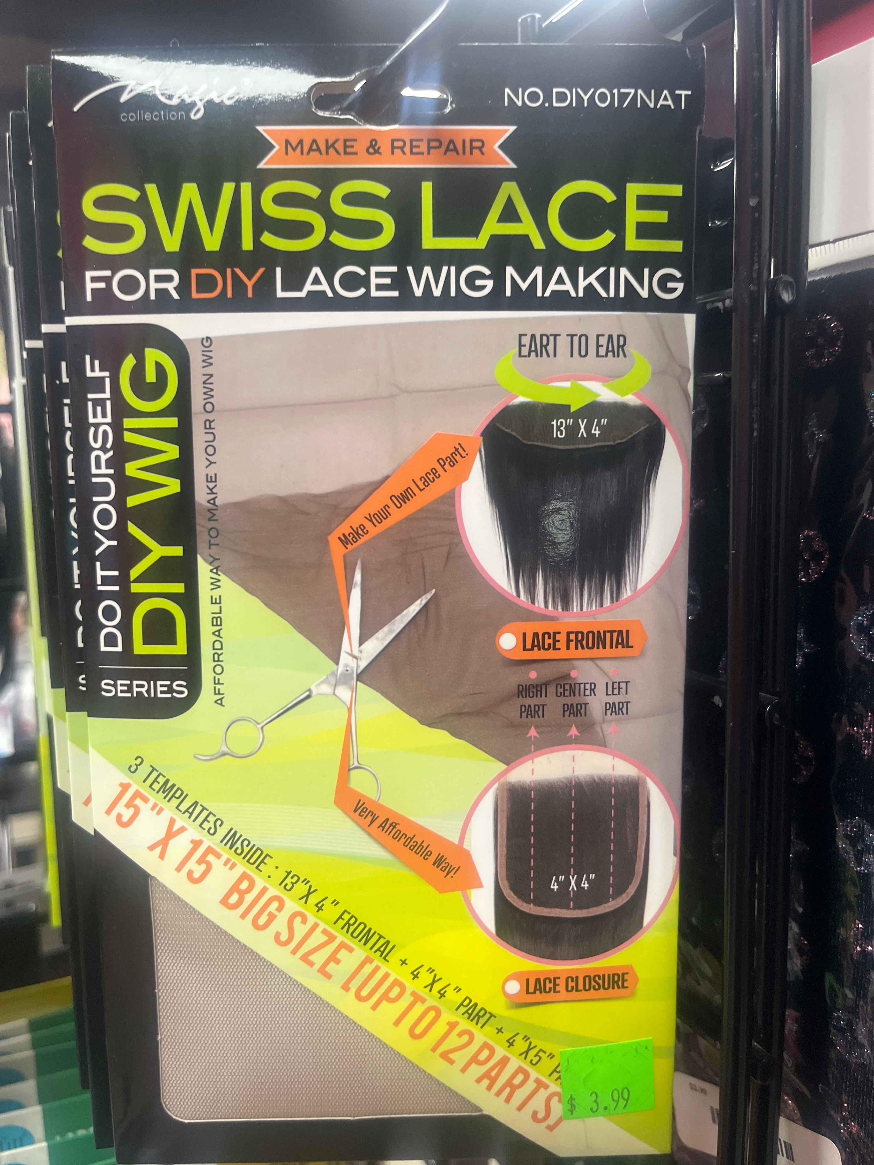 Swiss lace diy wig making