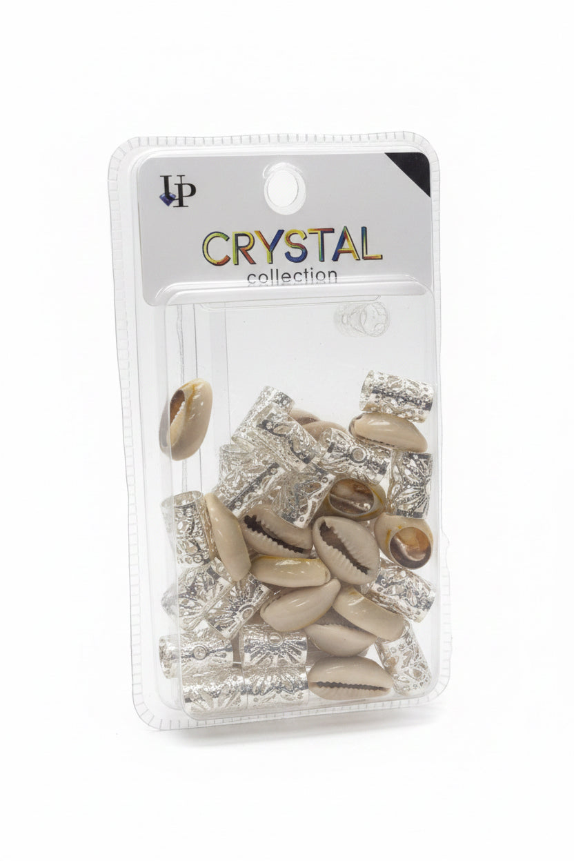 Crystal collection braid and loc jewelry silver