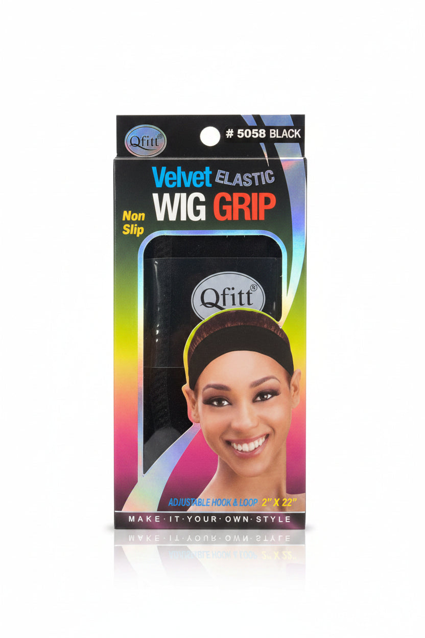 Velvet elastic wig grip band