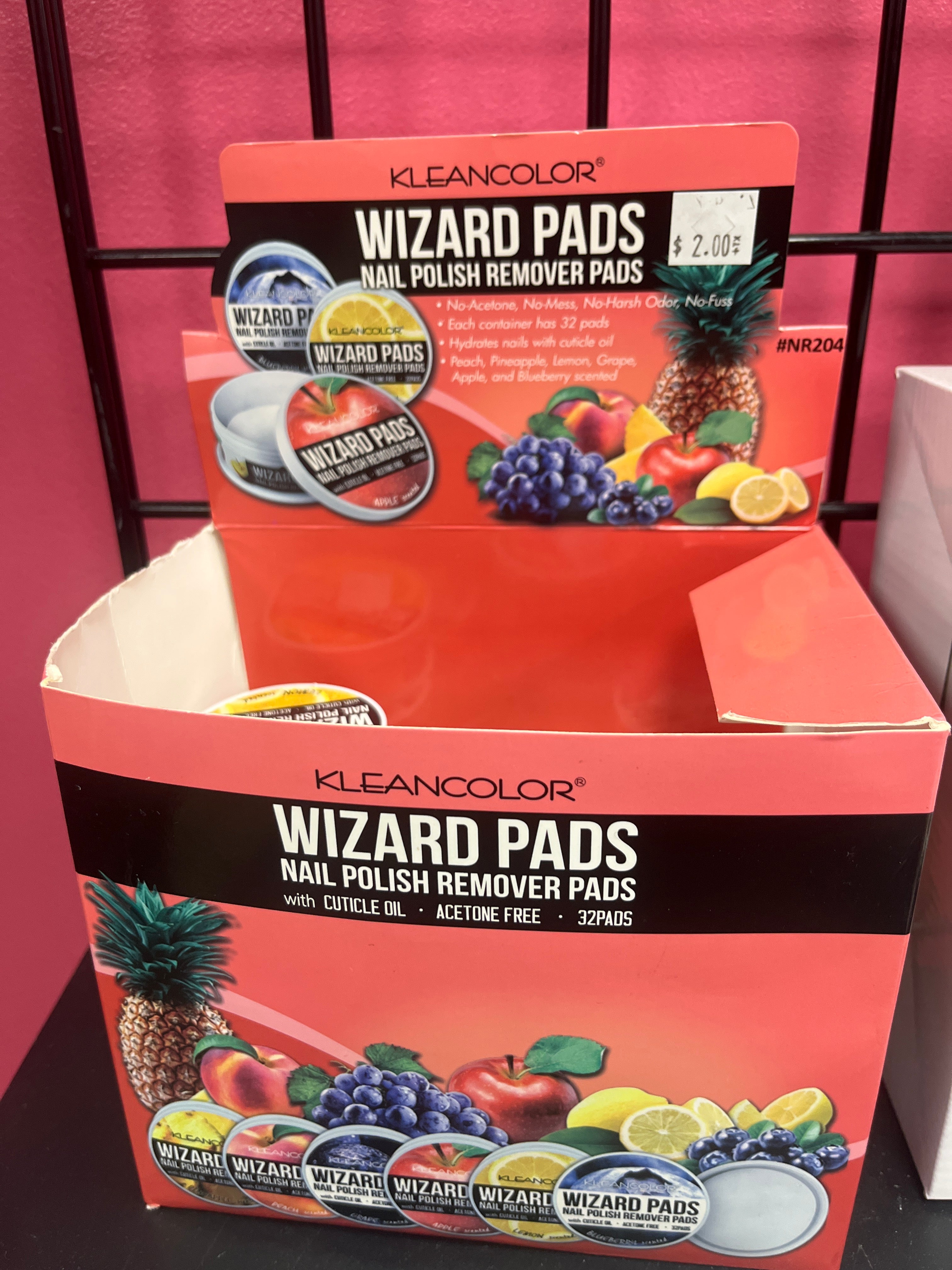 Nail polish remover pads