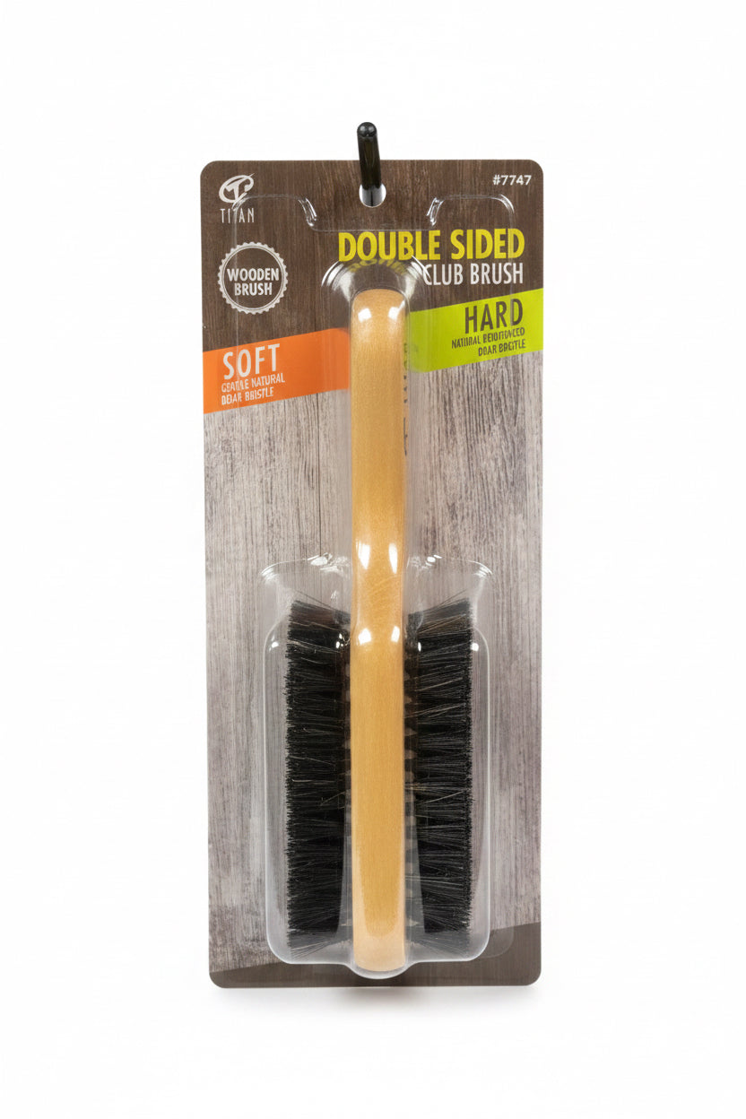 Double sided hard and soft brush ￼