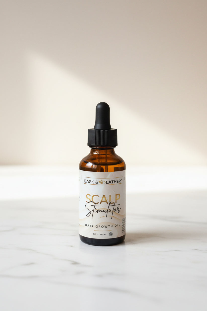 Bask & Lather scalp stimulator hair growth oil